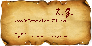 Kovácsovics Zilia névjegykártya